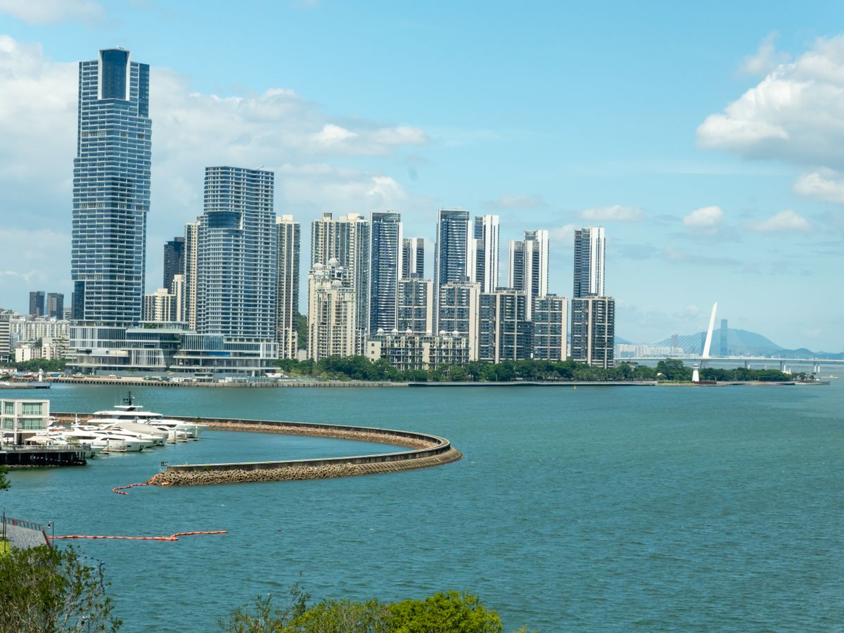 Shenzhen waterfront skyline and modern towers
