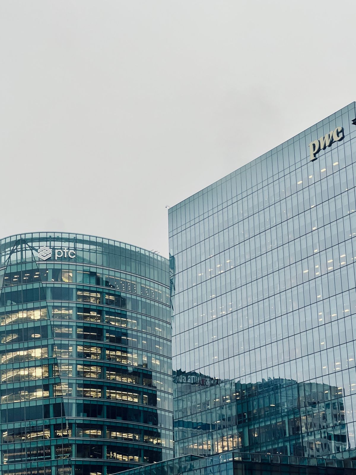 Modern office towers in a business district